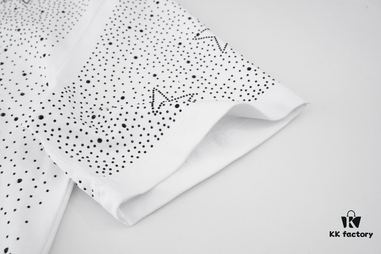 2025 New Balenciaga Rhinestone Embellished Short Sleeve T-Shirt