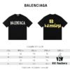 2025 New Arrival Balenciaga Yellow Tape Short Sleeve T-Shirt