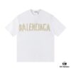 2025 New Arrival Balenciaga Yellow Tape Short Sleeve T-Shirt