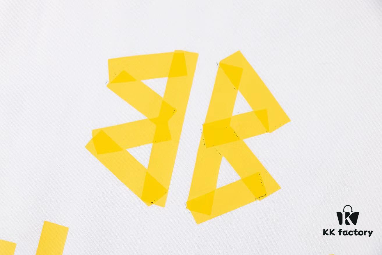 2025 New Arrival Balenciaga Yellow Tape Short Sleeve T-Shirt