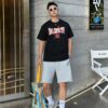 BALENCIAGA New Classic Letter Graffiti Print Casual Round Neck Short Sleeve T-Shirt