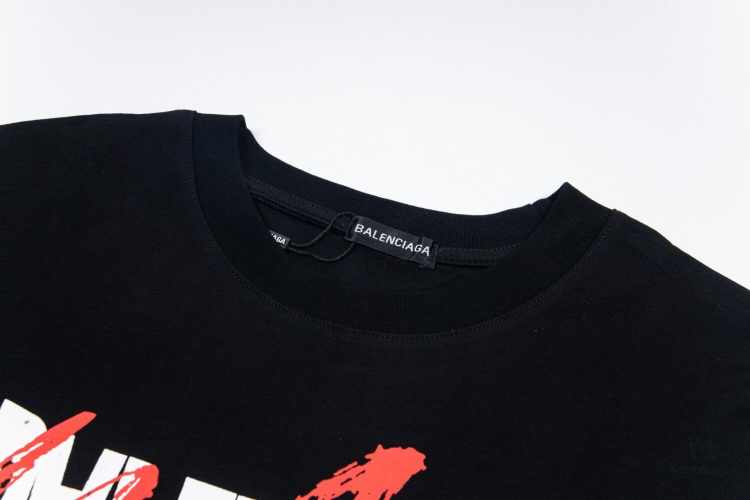 BALENCIAGA New Classic Letter Graffiti Print Casual Round Neck Short Sleeve T-Shirt