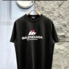 Balenciaga* Paris Fashion Spliced Logo Short Sleeve T-Shirt