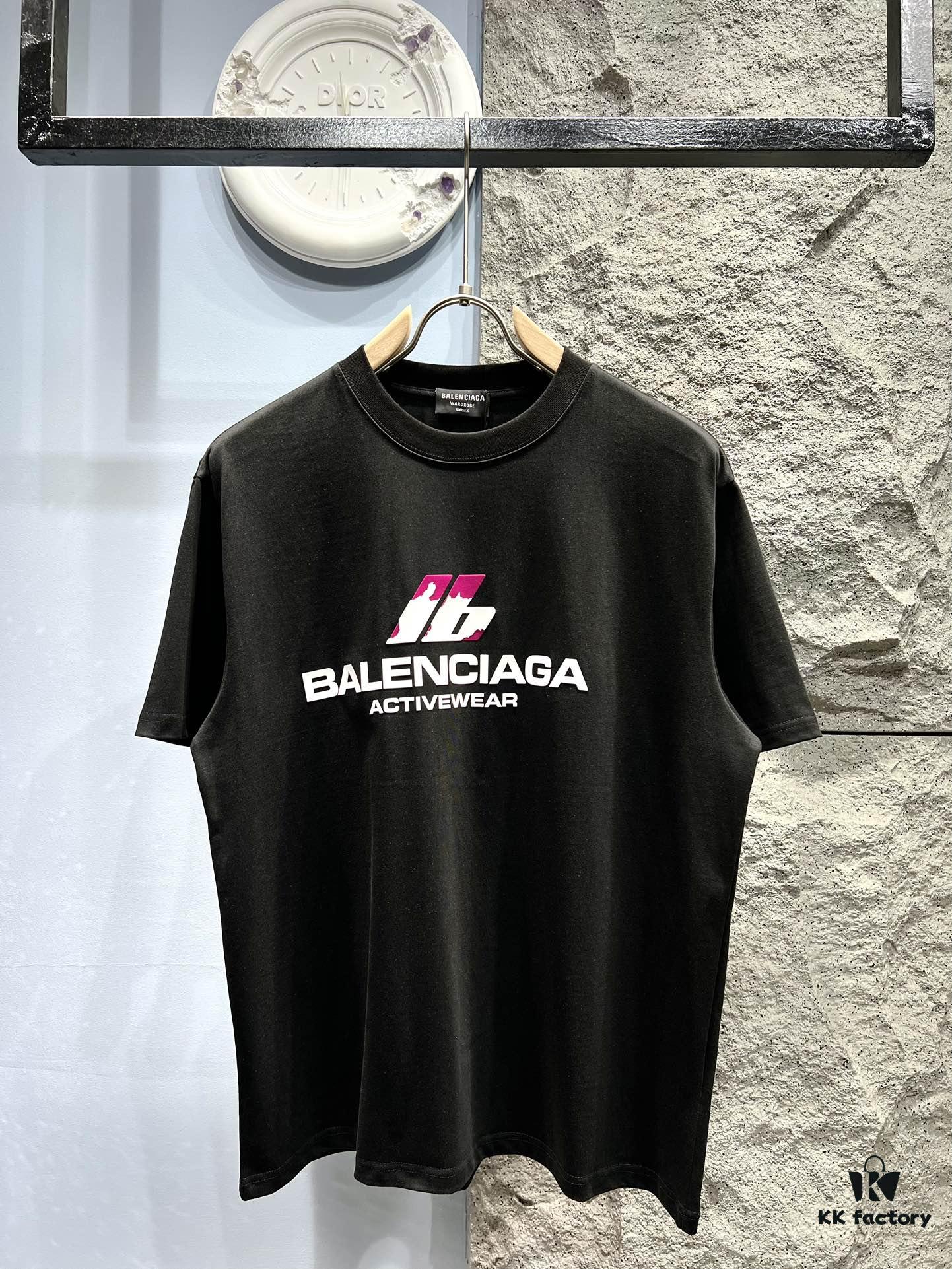 Balenciaga* Paris Fashion Spliced Logo Short Sleeve T-Shirt