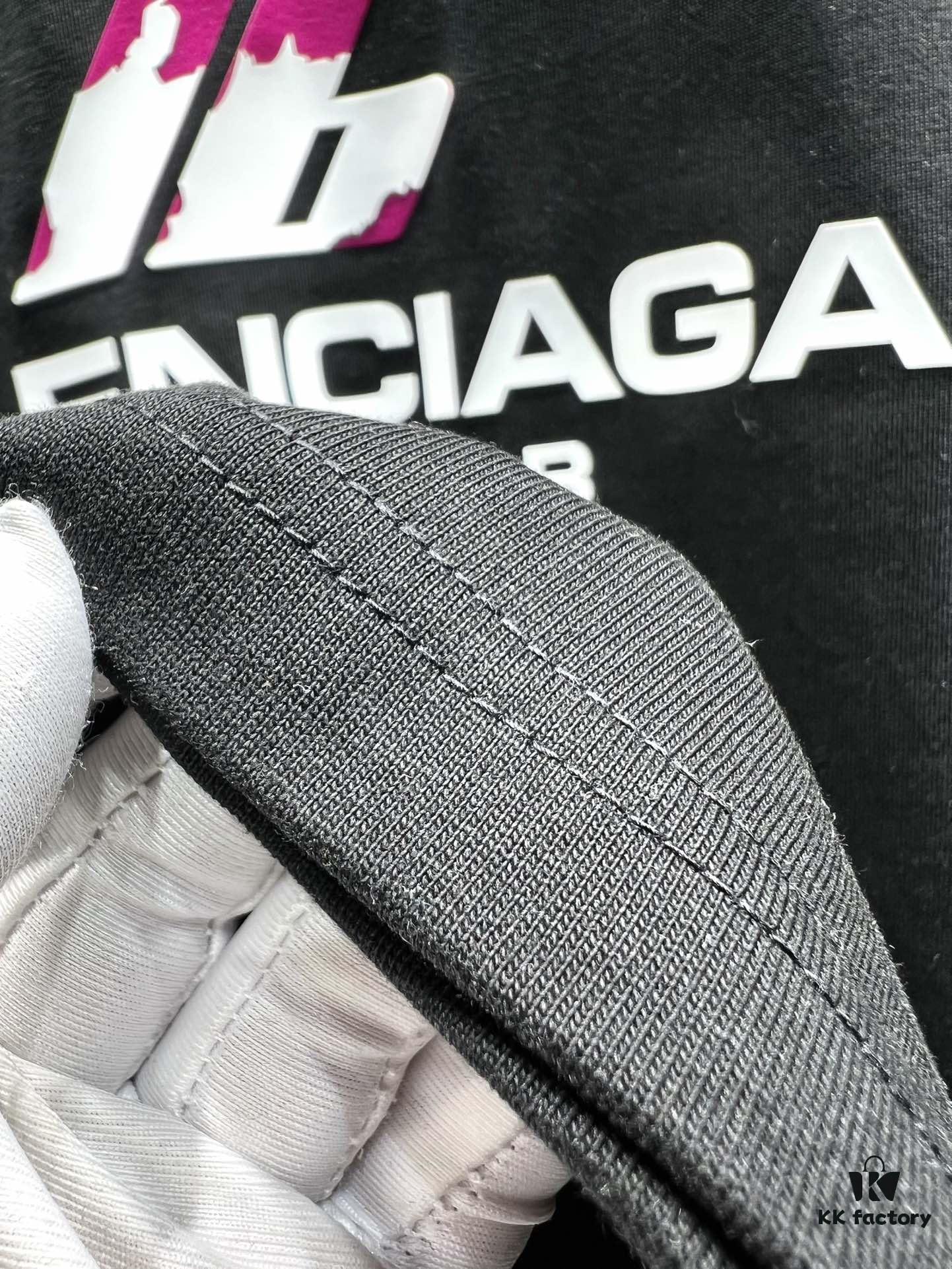 Balenciaga* Paris Fashion Spliced Logo Short Sleeve T-Shirt