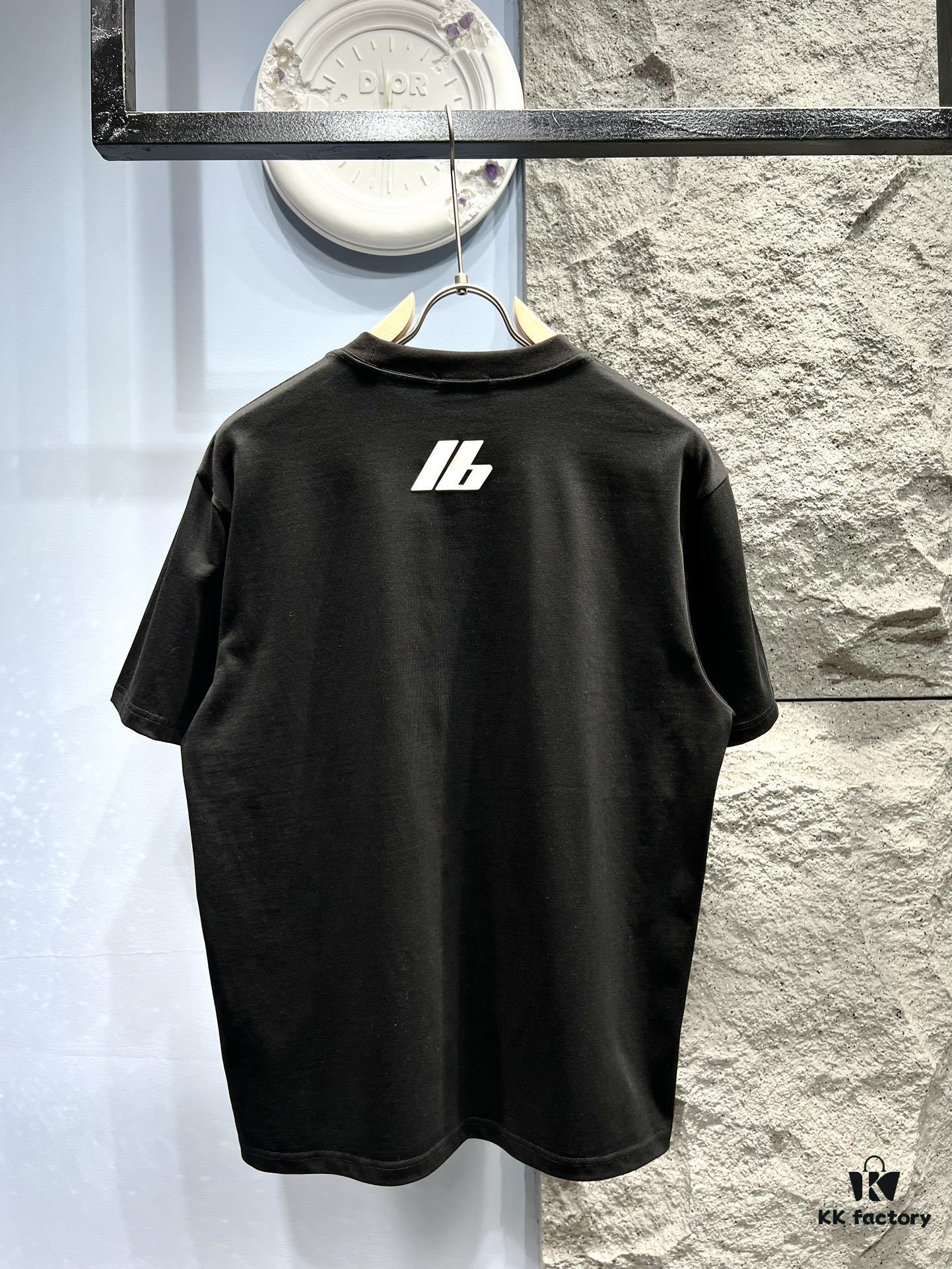 Balenciaga* Paris Fashion Spliced Logo Short Sleeve T-Shirt