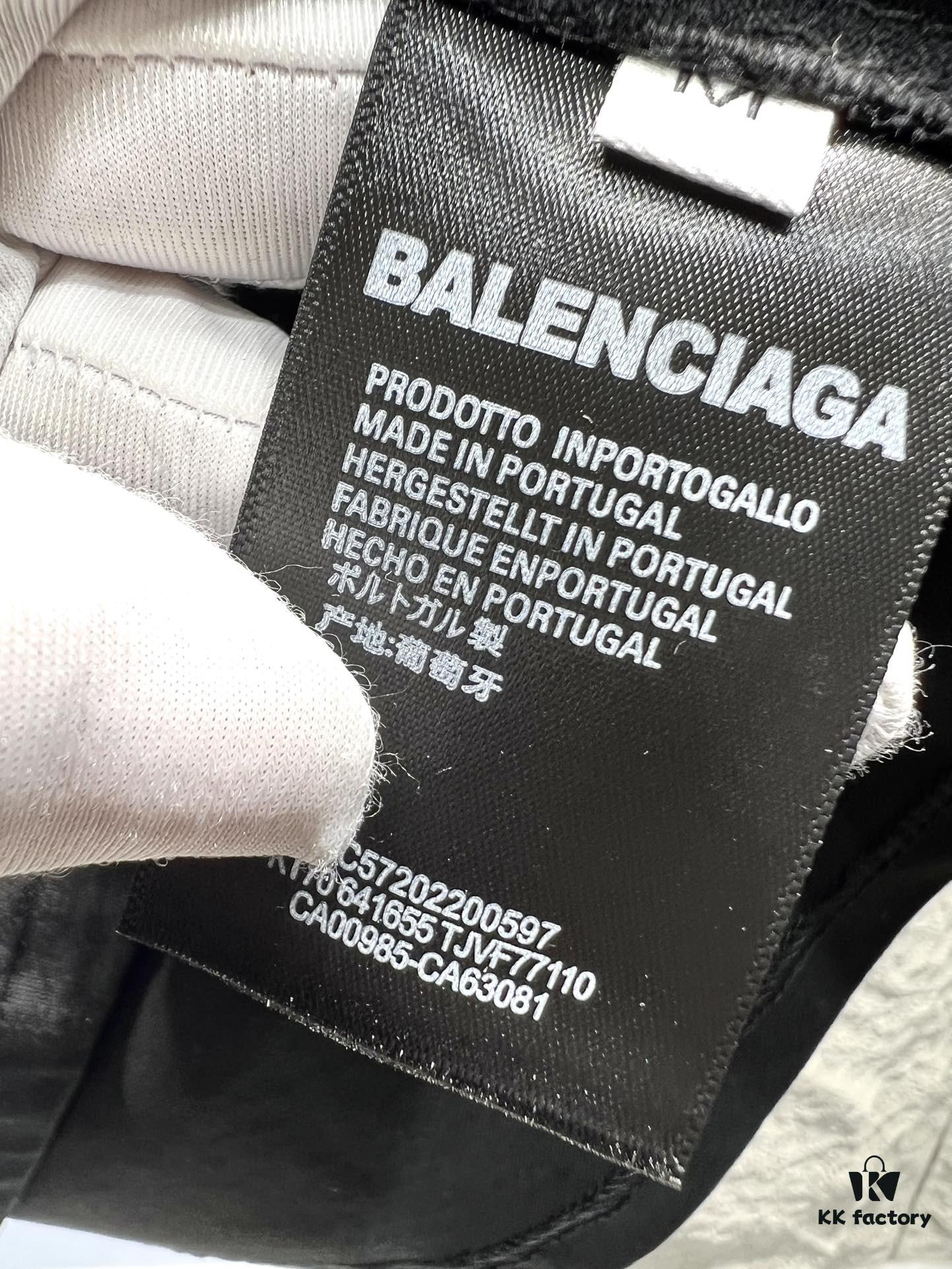 Balenciaga* Paris Fashion Spliced Logo Short Sleeve T-Shirt