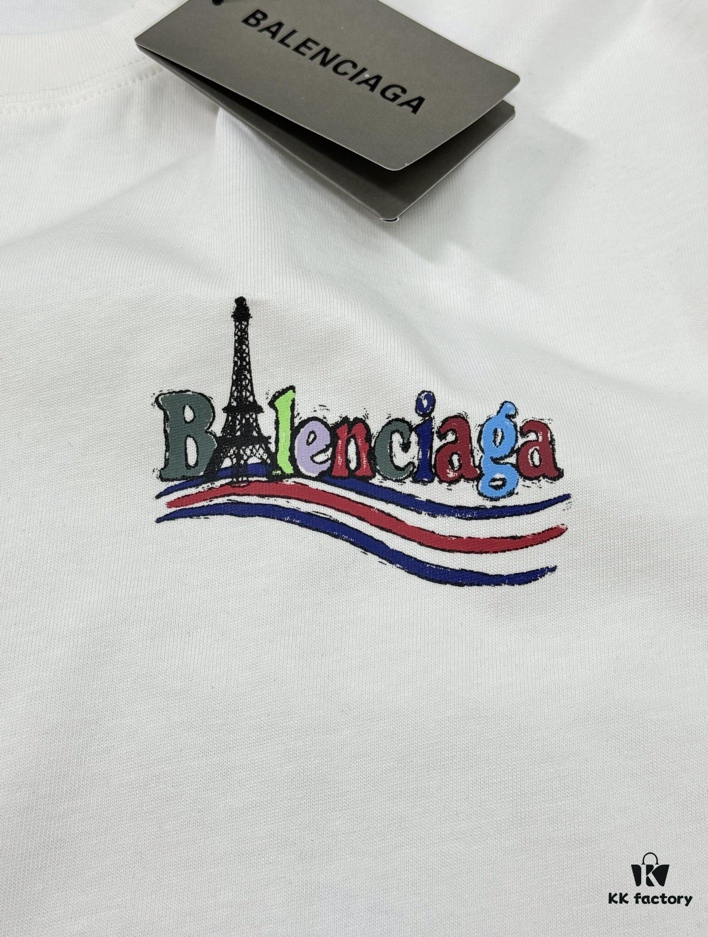 Balenciaga 25S New Coke Logo T-Shirt, Unisex Oversized Fit, 260g Pure Cotton Fabric