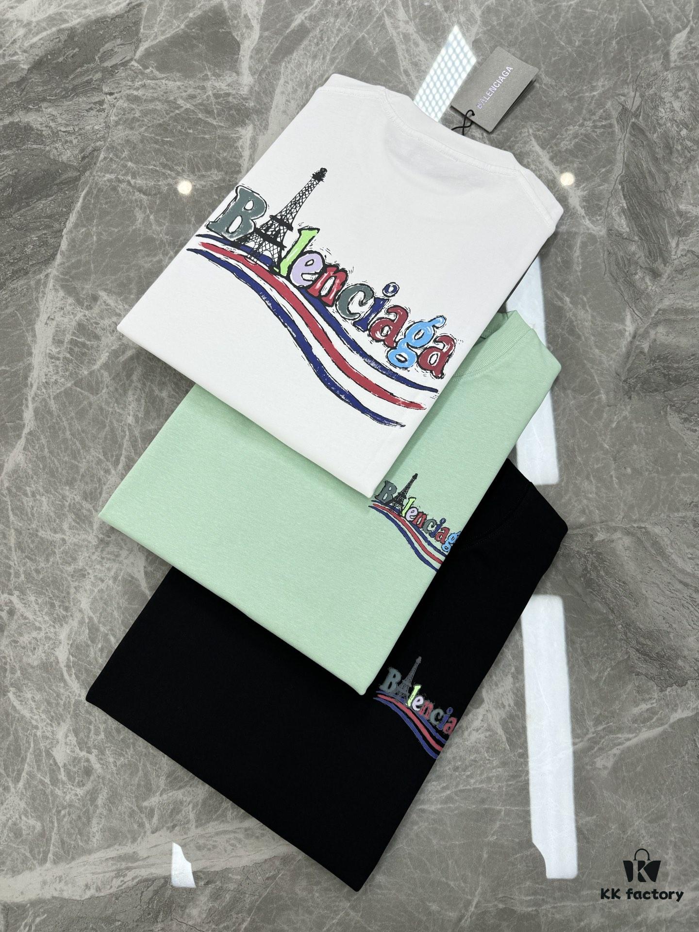 Balenciaga 25S New Coke Logo T-Shirt, Unisex Oversized Fit, 260g Pure Cotton Fabric