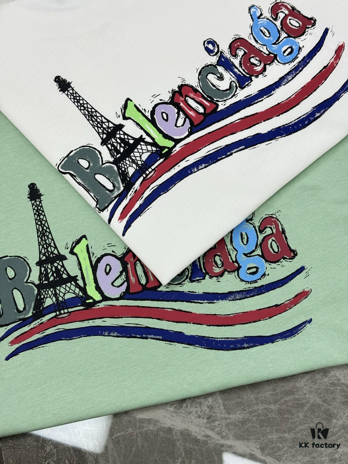 Balenciaga 25S New Coke Logo T-Shirt, Unisex Oversized Fit, 260g Pure Cotton Fabric