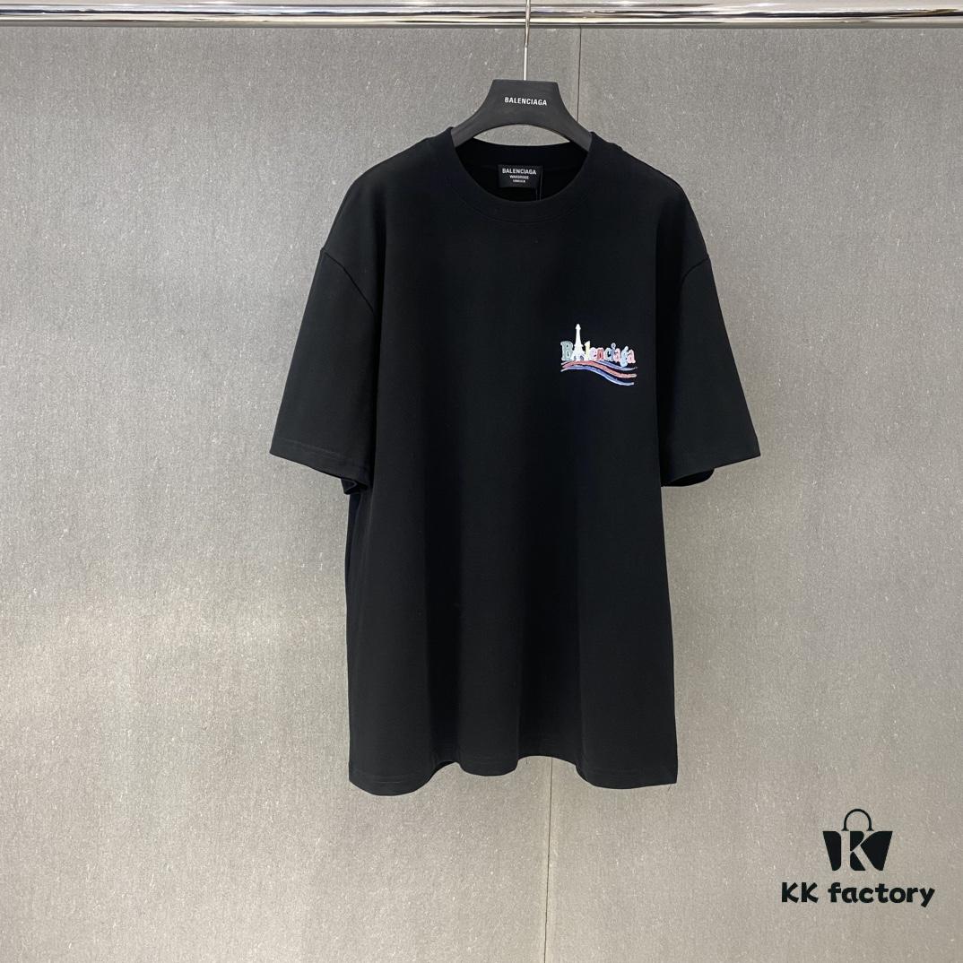 Bl 2025 Spring and Summer New Arrival Pure Cotton Colorful Letter Print Short Sleeve T-Shirt