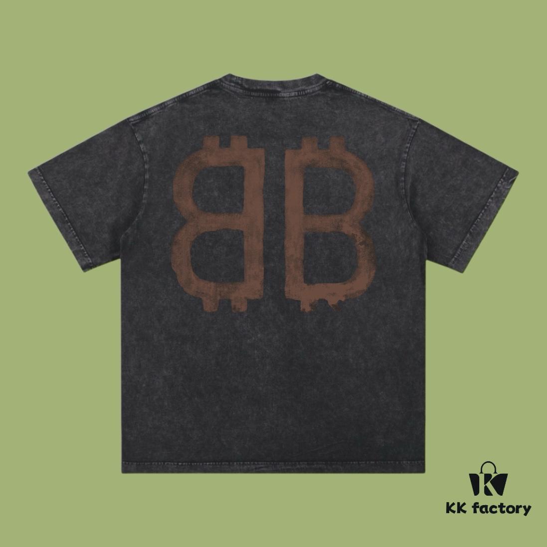 High-End Quality Balenciaga 2025 Fall Spring/Summer Collection Double B Short-Sleeve T-Shirt