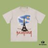 High-End Quality Balenciaga 2025 Fall Spring/Summer Collection Tokyo Tower Short Sleeve T-Shirt