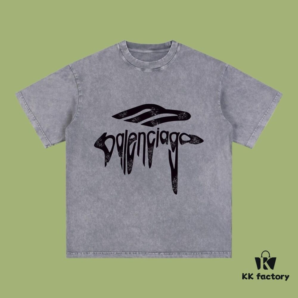 High-End Quality Balenciaga 2025 Fall Spring/Summer Collection Art Logo Short-Sleeve T-Shirt