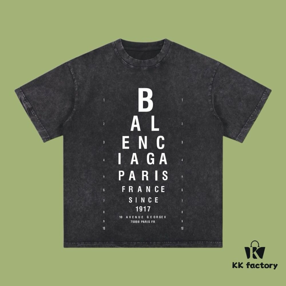 Balenciaga 2025 Fall Spring/Summer Collection Slogan 1917 Short Sleeve T-Shirt