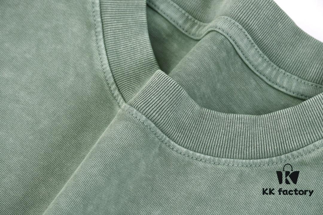 High-End Quality Balenciaga 2025 Fall Spring/Summer Collection Smoke Logo Short Sleeve T-Shirt, Imported Kanglong Digital Direct-to-Garment Printed, Premium Streetwear Quality, 26-Single 100% Washed 300G Fabric, Garment-Dyed and Snow-Washed Finish, OS Loose Fit Unisex Design