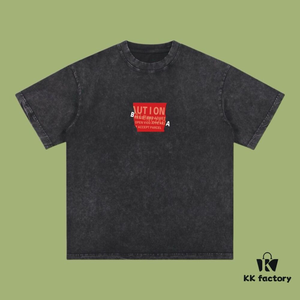 High-Quality Balenciaga 2025 Fall Spring/Summer Collection Red Tape Logo Short Sleeve T-Shirt