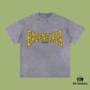 High-End Quality Balenciaga 2025 Fall Spring/Summer Collection LOGO Short Sleeve T-Shirt Imported Kangshu Digital Direct-to-Garment Printing Custom-Dyed High-Quality Streetwear 26-Single 100% Double Yarn Washed 300G Garment-Dyed and Washed Snowflake OS Loose Fit Unisex