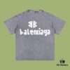High-End Quality Balenciaga 2025 Fall Spring/Summer Collection Tape Logo Short Sleeve T-Shirt, Imported Kanglong Digital Direct-to-Garment Printing, Premium Streetwear Dyed with 26s Double Yarn 100% Washed to 300g, Garment-Dyed and Snow-Washed for OS Loose Fit Unisex Design