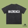 High-End Quality Balenciaga 2025 Fall Spring/Summer Collection Tape Logo Short Sleeve T-Shirt