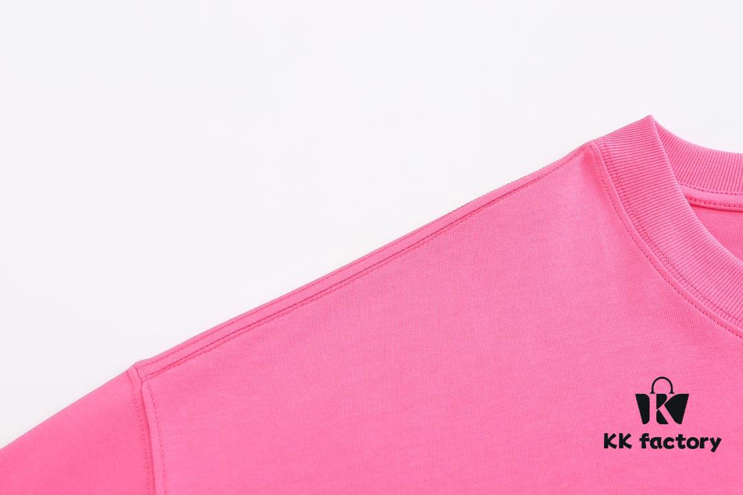 High-End Quality Balenciaga 2025 Fall Spring/Summer Collection 3D Buckle Short-Sleeve T-Shirt, Distinct from Regular Print, Custom-Woven 270G 32-Thread Double-Yarn Pure Cotton Fabric, Loose Fit Unisex Design