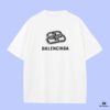 High-End Quality Balenciaga 2025 Fall Spring/Summer Collection 3D Buckle Short-Sleeve T-Shirt, Custom-Woven 270G 32-Count Double-Yarn Pure Cotton Fabric, Distinct from Regular Printed Tees, Relaxed Fit Unisex Design