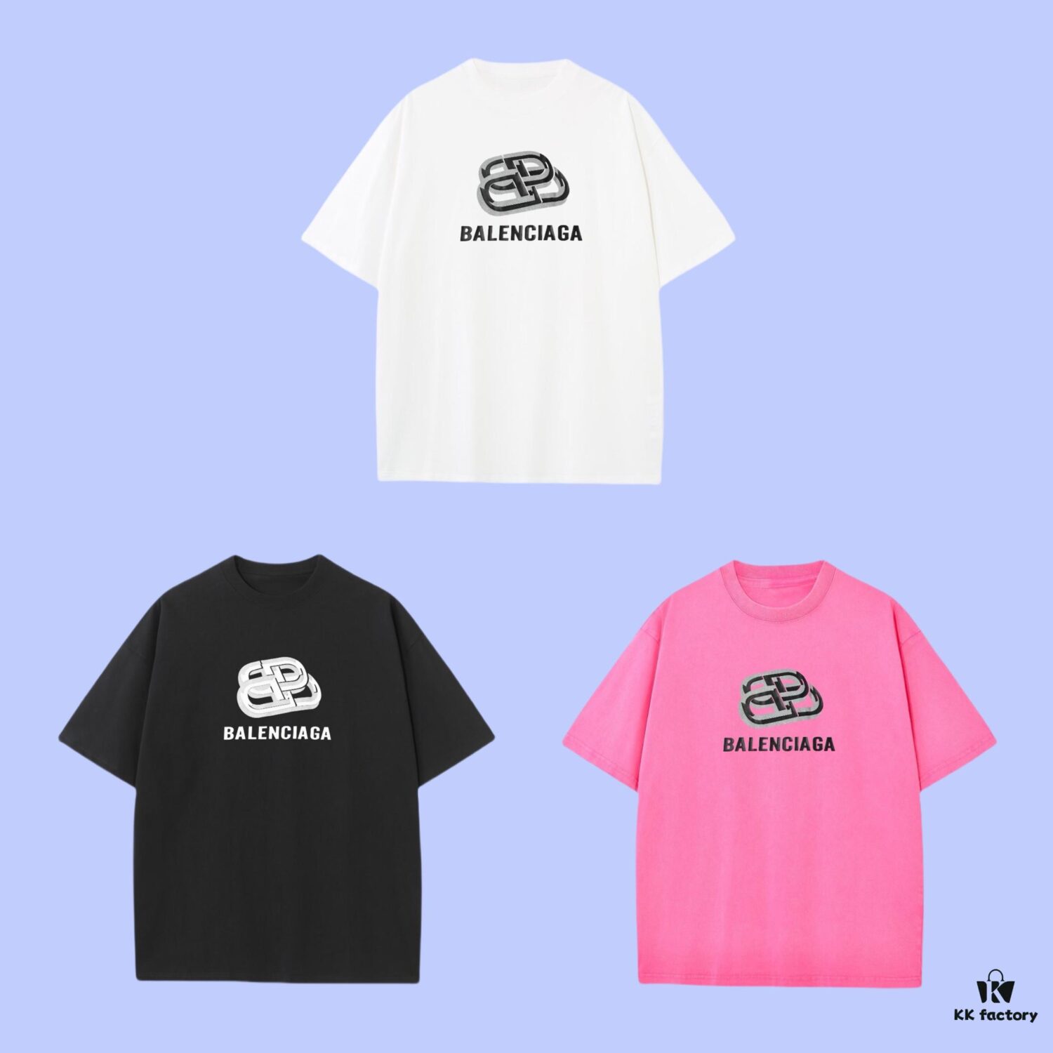 High-End Quality Balenciaga 2025 Fall Spring/Summer Collection 3D Buckle Short-Sleeve T-Shirt, Custom-Woven 270G 32-Count Double-Yarn Pure Cotton Fabric, Distinct from Regular Printed Tees, Relaxed Fit Unisex Design