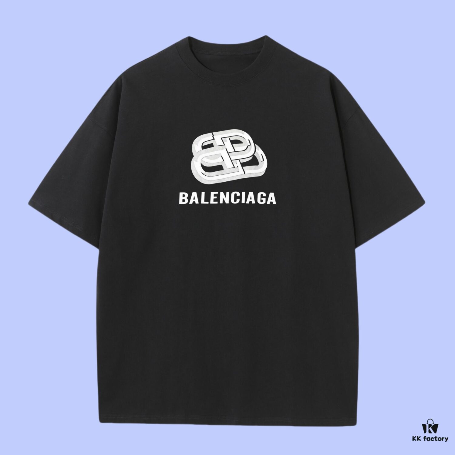 High-End Quality Balenciaga 2025 Fall Spring/Summer Collection 3D Buckle Short-Sleeve T-Shirt, Distinct from Regular Print, Made of Custom-Woven 270G 32-Count Double-Yarn Pure Cotton Fabric, Loose Fit Unisex Design
