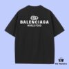 Balenciaga 2025 Fall Spring-Summer Collection Ring Short Sleeve T-Shirt Premium Quality Limited Edition, Custom Woven 270G 32-Count Double-Yarn Pure Cotton Fabric, Relaxed Fit Unisex Tee Distinct from Regular Printed Tees