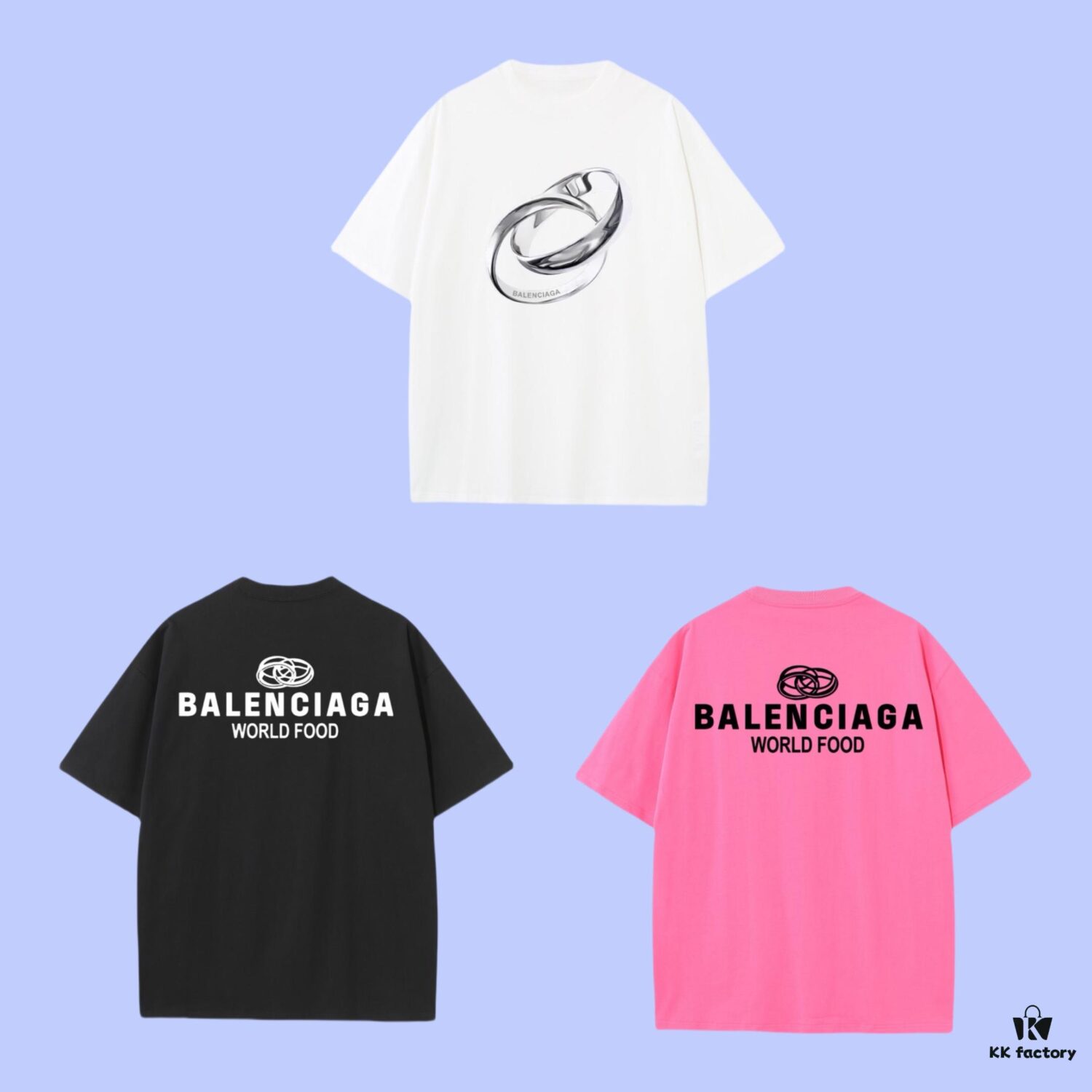 High-Quality Balenciaga 2025 Fall Spring/Summer Collection Ring Short-Sleeve T-Shirt, Distinct from Regular Prints, Made of Custom-Woven 270G 32-Thread Double-Yarn Pure Cotton Fabric, Relaxed Fit Unisex Design