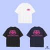 High-End Quality Balenciaga 2025 Fall Spring/Summer Collection Buckle Short-Sleeve T-Shirt, Distinct from Regular Print, Custom-Woven 270G 32-Thread Double-Yarn Pure Cotton Fabric, Loose Fit Unisex Design