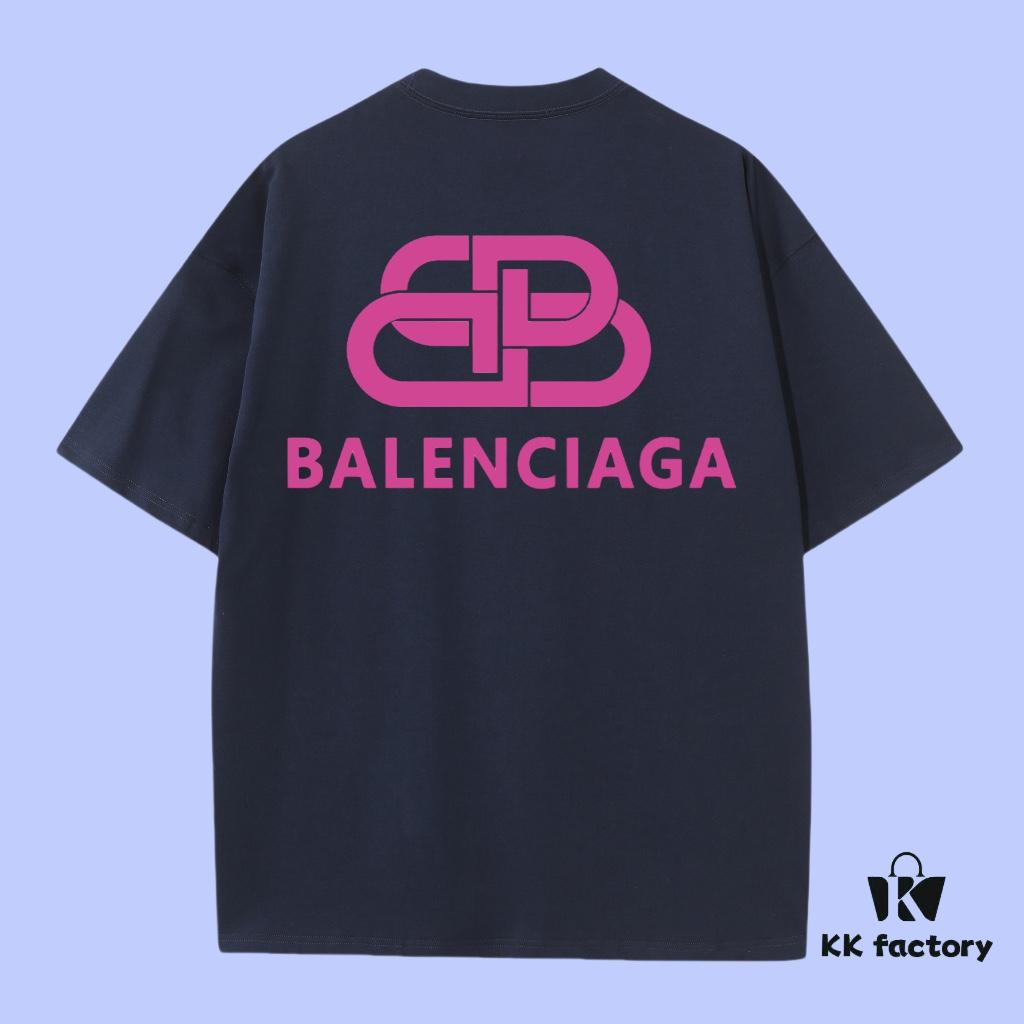 High-End Quality Balenciaga 2025 Fall Spring/Summer Collection Buckle Short-Sleeve T-Shirt, Distinct from Regular Print, Custom-Woven 270G 32-Thread Double-Yarn Pure Cotton Fabric, Loose Fit Unisex Design
