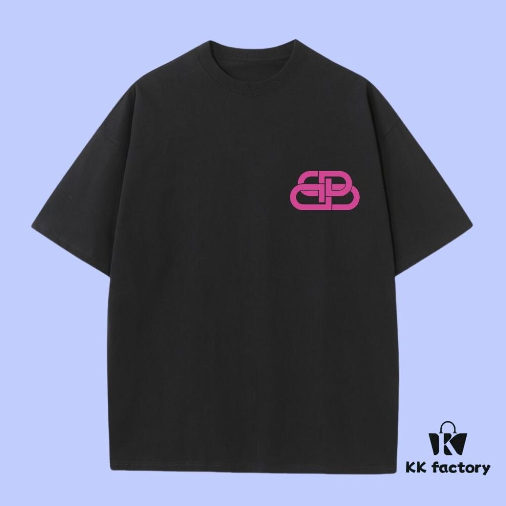 High-End Quality Balenciaga 2025 Fall Spring/Summer Collection Buckle Short-Sleeve T-Shirt, Distinct from Regular Print, Made of Custom-Woven 270G 32-Count Double-Yarn Pure Cotton Fabric, Loose Fit Unisex Design