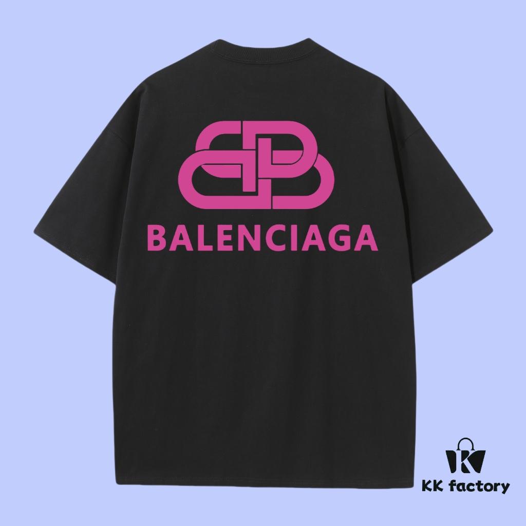 High-End Quality Balenciaga 2025 Fall Spring/Summer Collection Buckle Short-Sleeve T-Shirt, Distinct from Regular Print, Made of Custom-Woven 270G 32-Count Double-Yarn Pure Cotton Fabric, Loose Fit Unisex Design