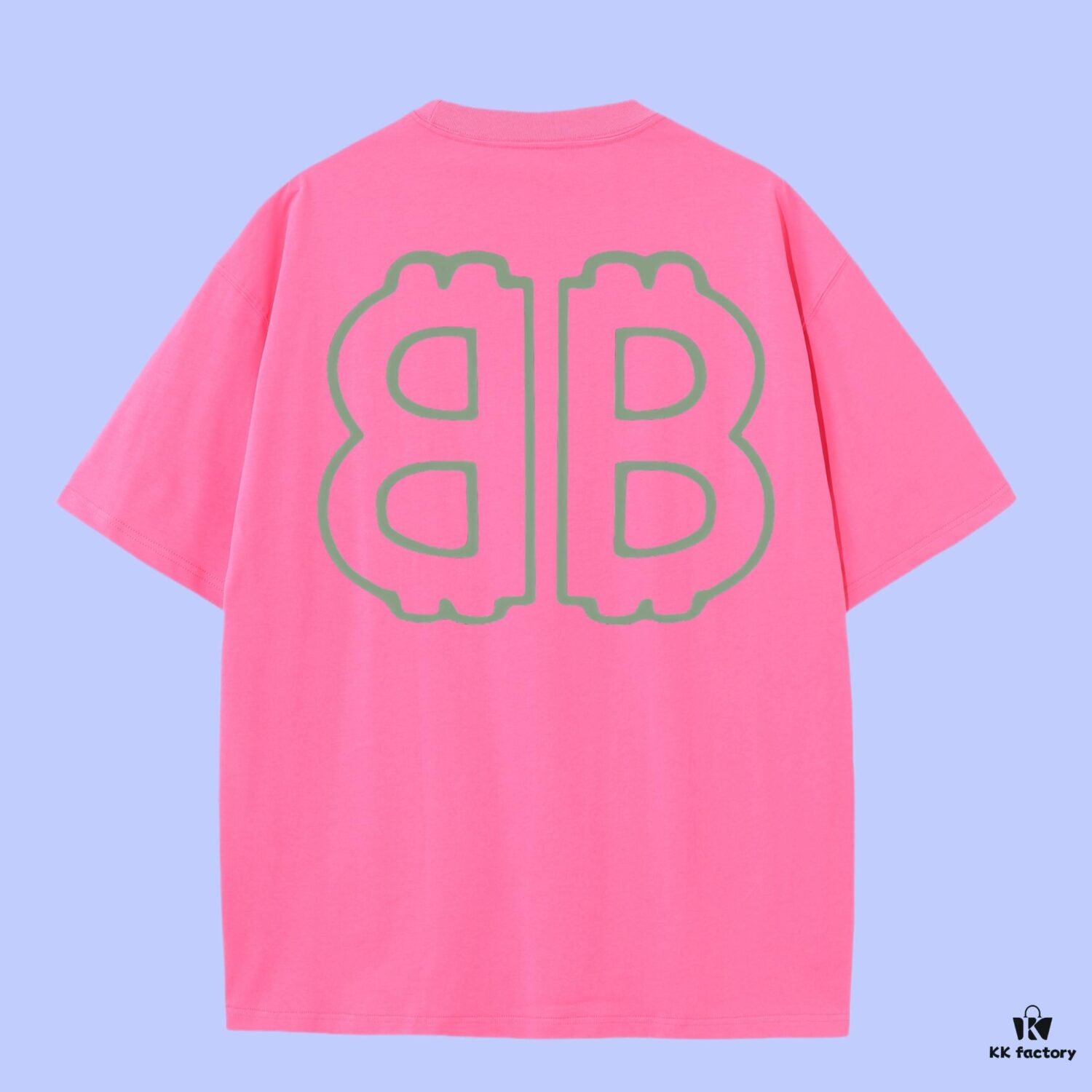 High-End Quality Balenciaga 2025 Fall Spring/Summer Collection Double-B Short-Sleeve T-Shirt, Distinct from Regular Prints, Made of Custom-Woven 270G 32-Thread Dual-Yarn Pure Cotton Fabric, Loose Fit Unisex Design