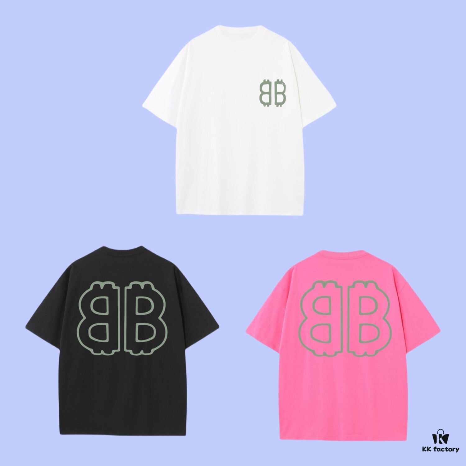 High-End Quality Balenciaga 2025 Fall Spring/Summer Collection Double-B Short-Sleeve T-Shirt, Distinct from Regular Prints, Made of Custom-Woven 270G 32-Thread Dual-Yarn Pure Cotton Fabric, Loose Fit Unisex Design