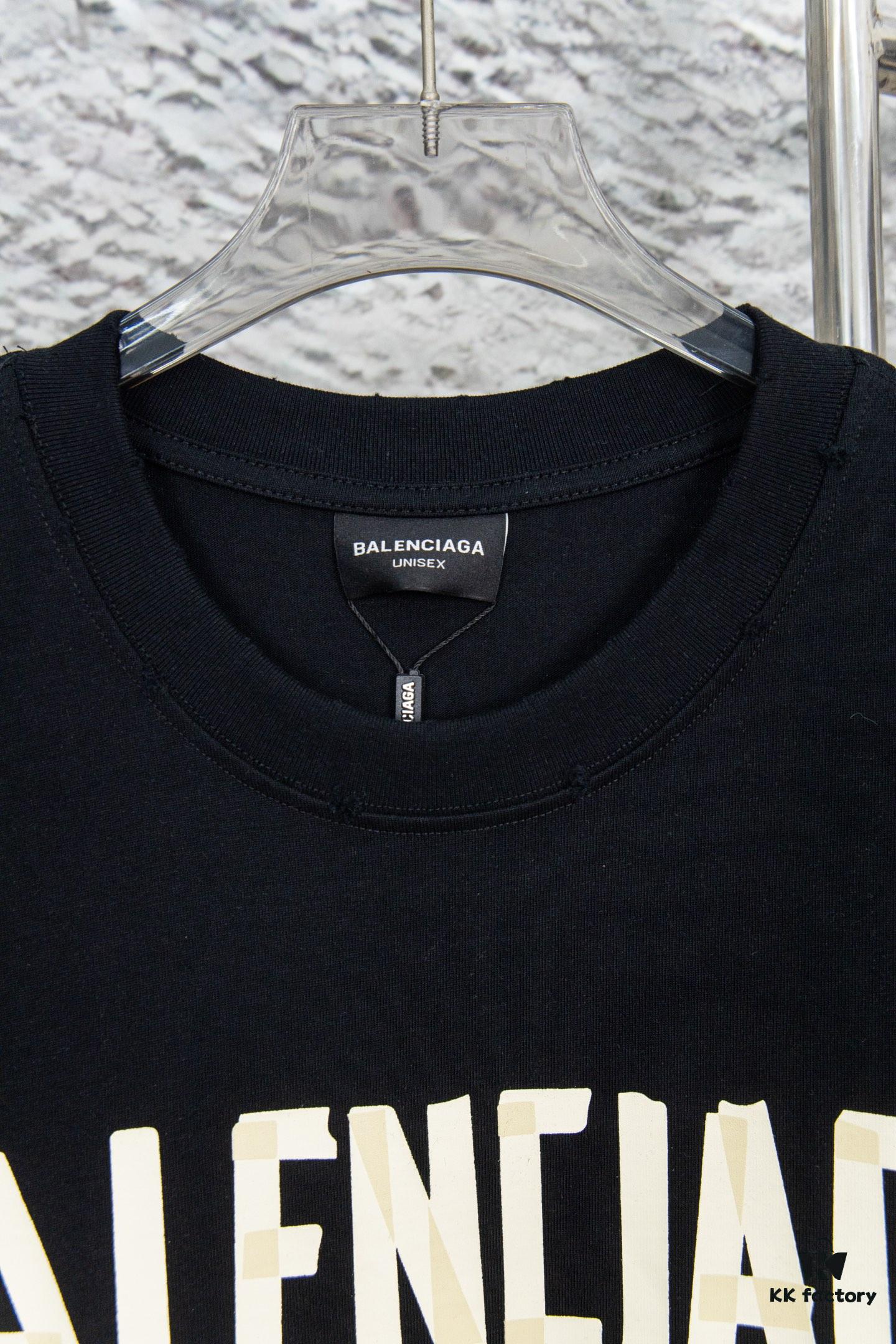 Balenciaga Tape Hole Short Sleeve T-Shirt