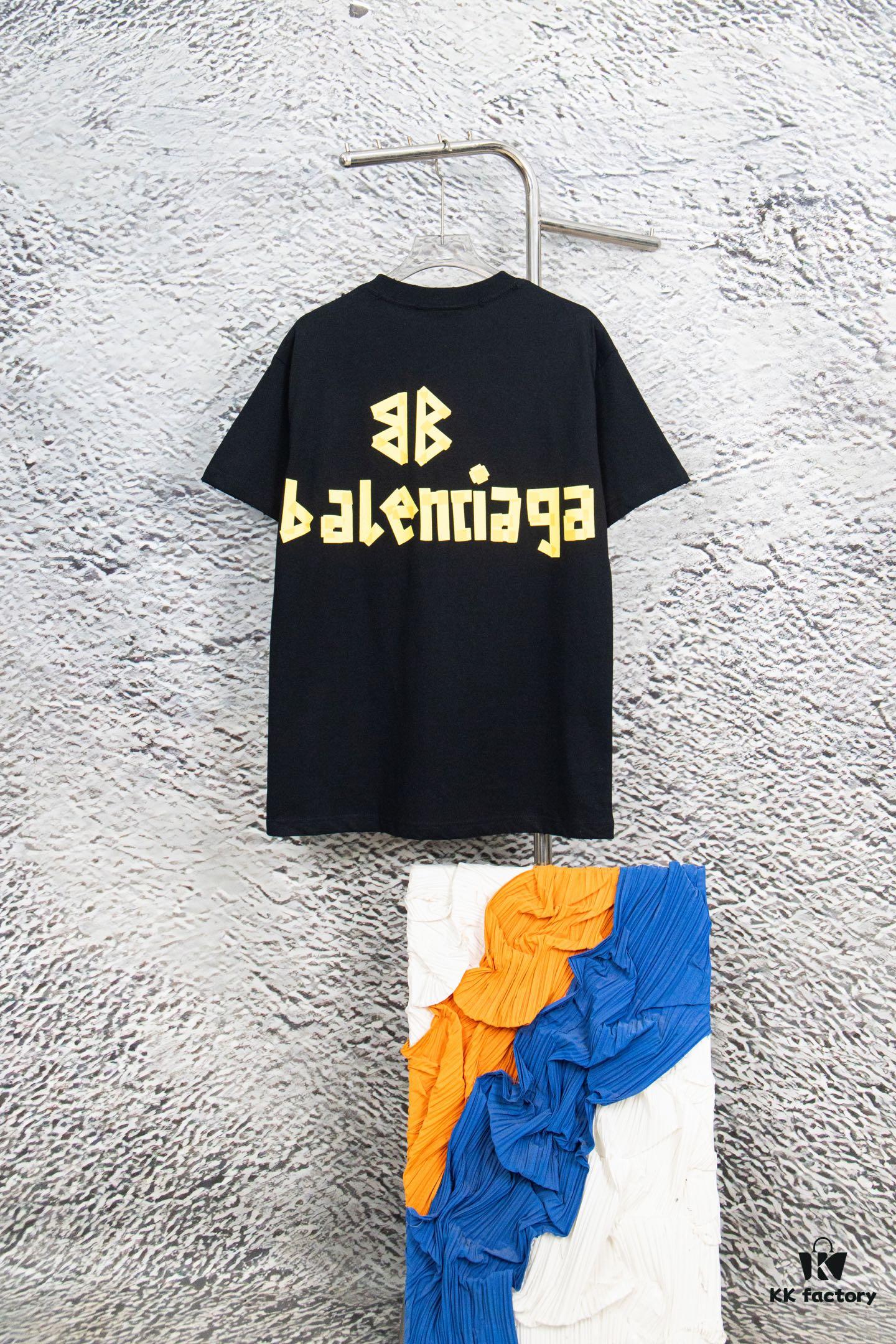 Balenciaga Tape Hole Short Sleeve T-Shirt