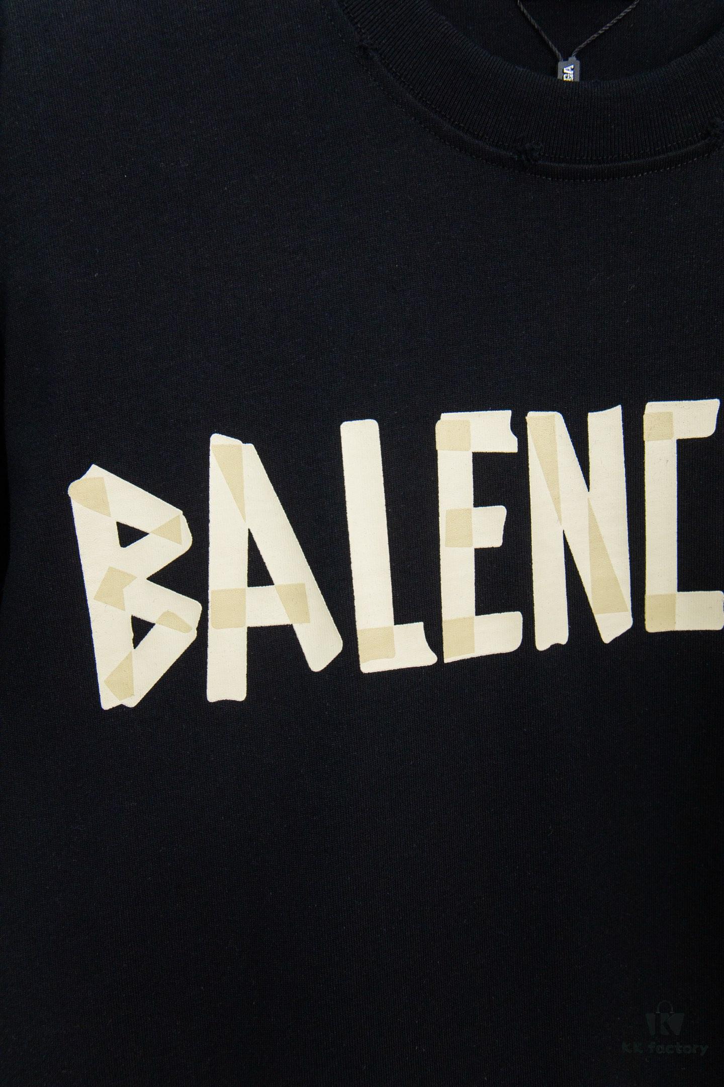 Balenciaga Tape Hole Short Sleeve T-Shirt