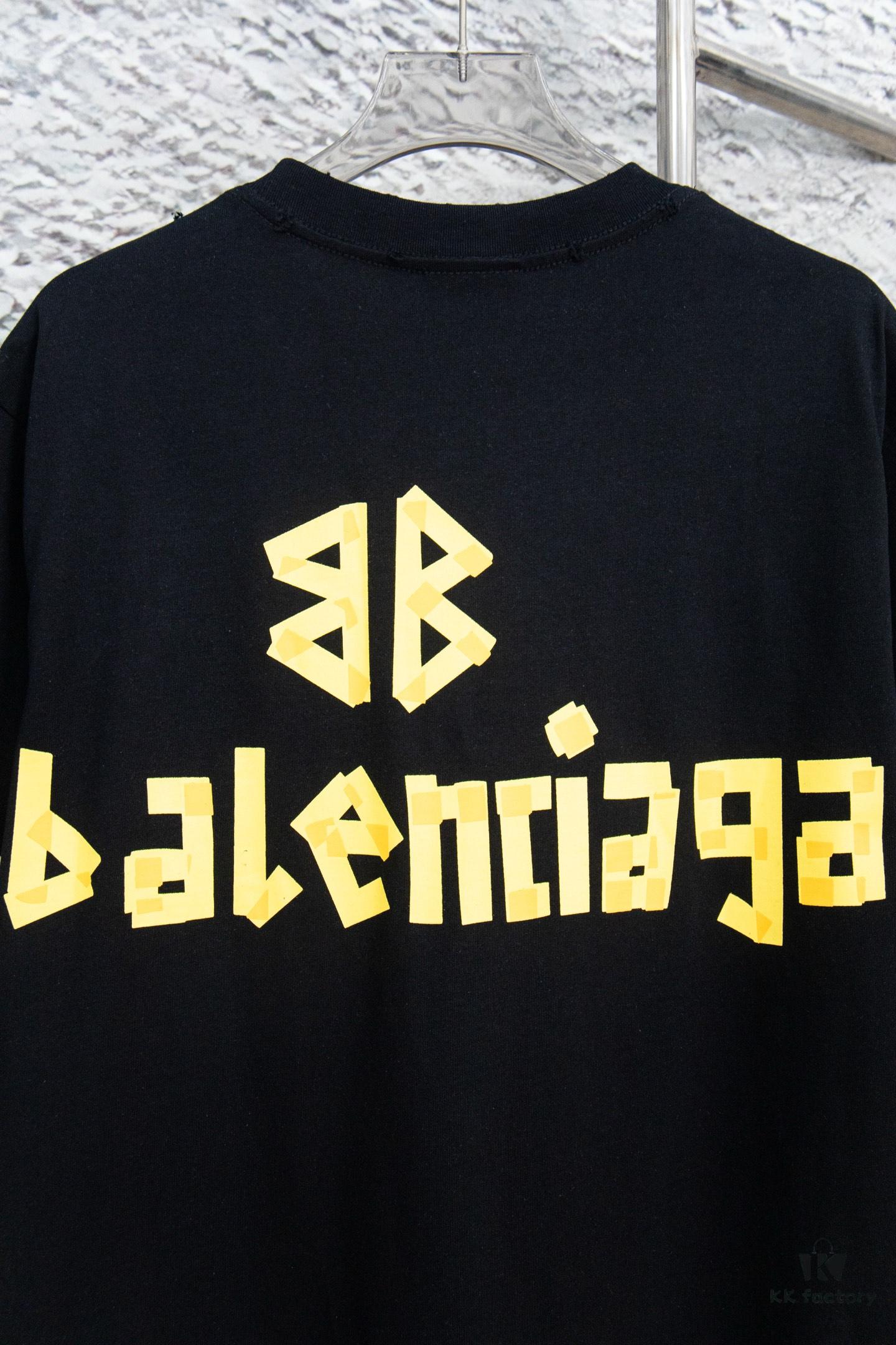 Balenciaga Tape Hole Short Sleeve T-Shirt
