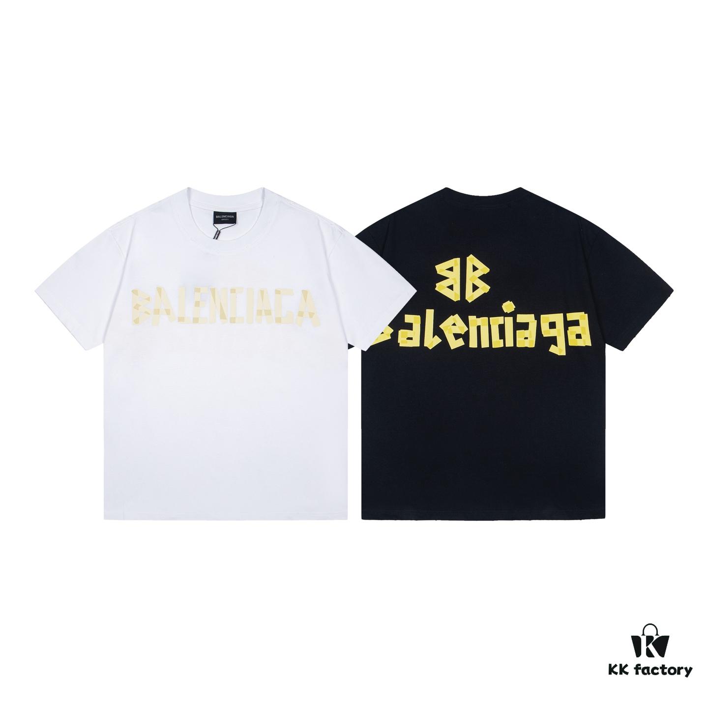 Balenciaga Tape Ripped Short Sleeve T-Shirt