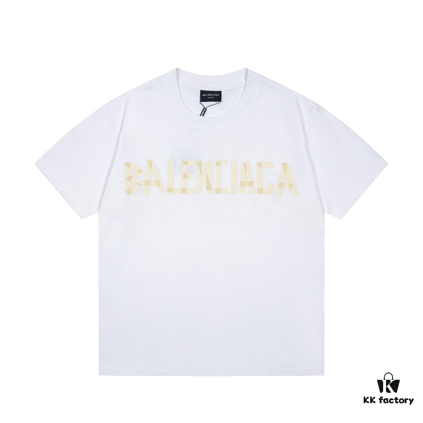 Balenciaga Tape Ripped Short Sleeve T-Shirt
