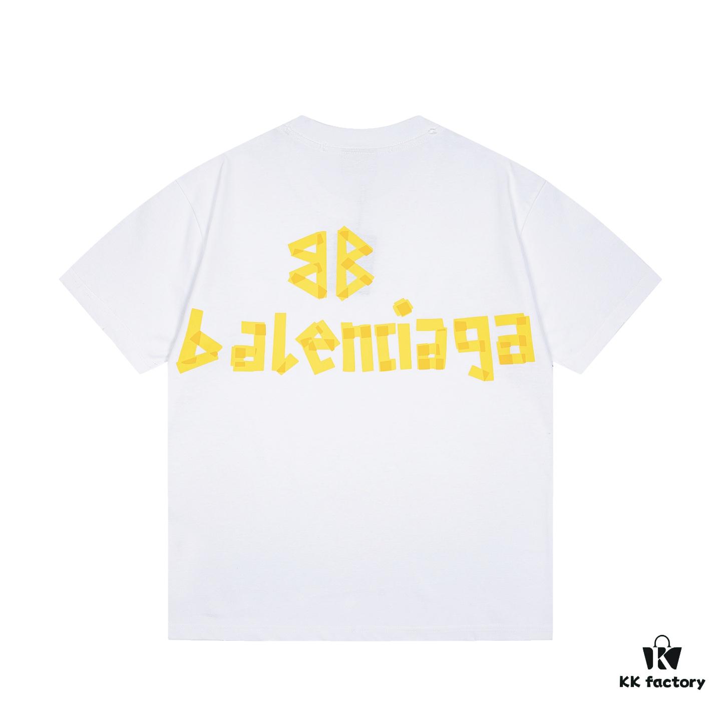 Balenciaga Tape Ripped Short Sleeve T-Shirt