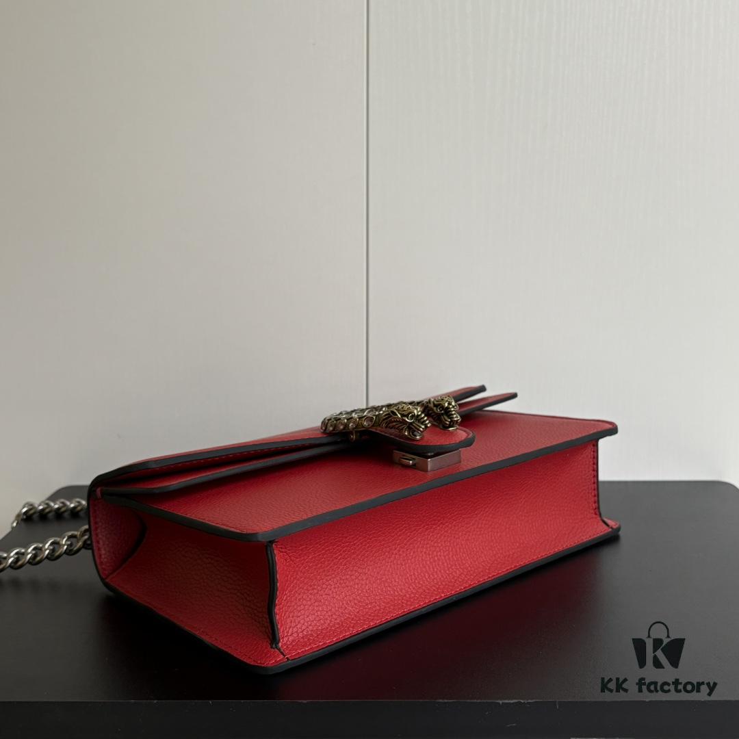 Gucci Dionysus Diamond Buckle Bag - Upgraded Version in Red Leather