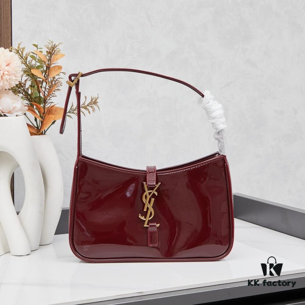 YSL Saint Laurent Hobo Bag in Patent Leather with Box