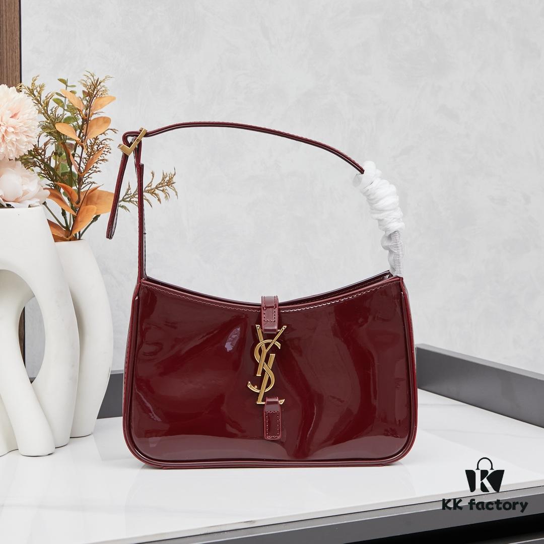 YSL Saint Laurent Hobo Bag in Patent Leather with Box