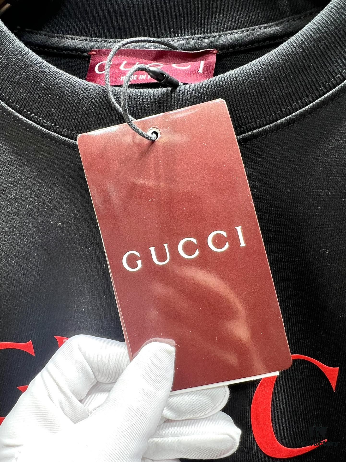 Gucci Web Letter Print Short Sleeve T-Shirt