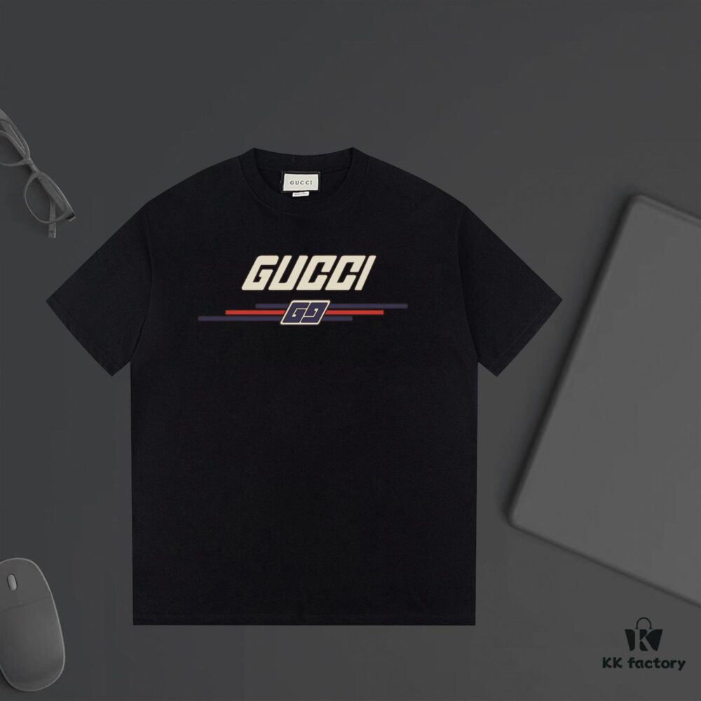 GUCCI New Arrival Letter Two-Tone Double G Print T-Shirt