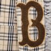 Burberry Letter Plaid Cotton Poplin Shirt, 100% Pure Cotton, Original Quality, Custom Buttons, Chest Patch Pocket, Terry Cloth Appliqué on Sleeves, All-Over Pattern Matching, Unisex Design