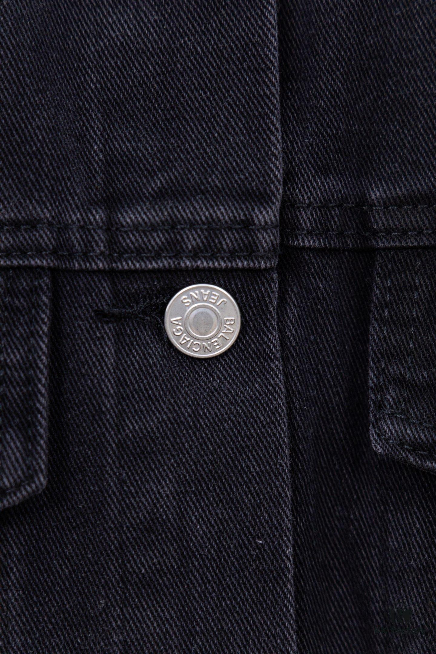 Balenciaga 2024 Fall/Winter New Loose Oversized Denim Jacket with Eiffel Tower Design